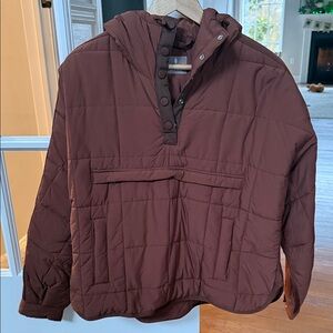 Free People Movement Pippa Women’s Chocolate Brown Puffer Anorak Jacket
